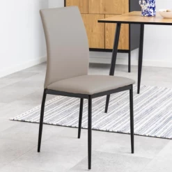 Chaise De Salle à Manger Demir - Taupe/noir