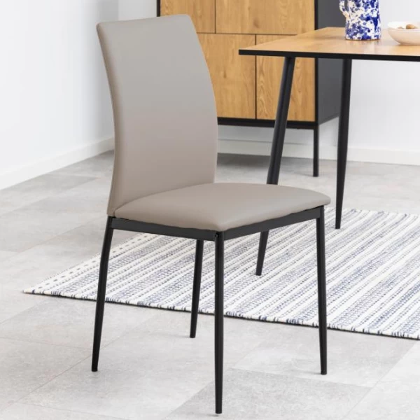 Chaise De Salle à Manger Demir - Taupe/noir 1 Chaise De Salle à Manger Demir - Taupe/noir