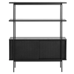 Bibliothèque Angus 94cm Avec 2 Portes Coulissantes - Noir -Meubles Tables Et Chaises Shop Ontwerp zonder titel 2023 06 23T114214.443 092a