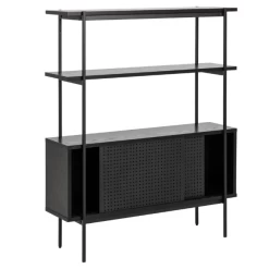 Bibliothèque Angus 94cm Avec 2 Portes Coulissantes - Noir -Meubles Tables Et Chaises Shop Ontwerp zonder titel 2023 06 23T114237.948 d264