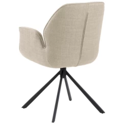 Chaise De Salle à Manger Pivotante Aubin Avec Accoudoirs - Beige/noir -Meubles Tables Et Chaises Shop Ontwerp zonder titel 2023 06 23T144941.588 2d09