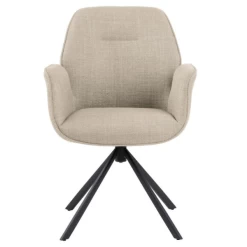 Chaise De Salle à Manger Pivotante Aubin Avec Accoudoirs - Beige/noir -Meubles Tables Et Chaises Shop Ontwerp zonder titel 2023 06 23T145051.058 5f83