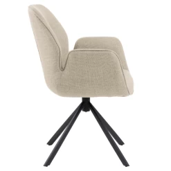 Chaise De Salle à Manger Pivotante Aubin Avec Accoudoirs - Beige/noir -Meubles Tables Et Chaises Shop Ontwerp zonder titel 2023 06 23T145116.530 d47b