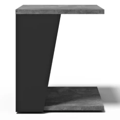 Table D'appoint Albérique 1 Niche Et 1 Compartiment De Rangement Sur Le Côté-béton/noir Mat -Meubles Tables Et Chaises Shop Ontwerp zonder titel 2023 06 26T113306.208 1 1 96d7
