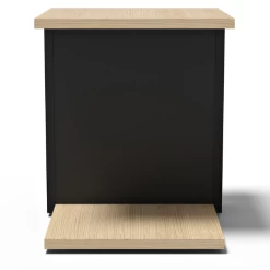 Table D'appoint Albérique 1 Niche Et 1 Compartiment De Rangement Sur Le Côté-chêne/noir Mat -Meubles Tables Et Chaises Shop Ontwerp zonder titel 2023 06 26T113713.999 1 1 9e8e