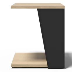 Table D'appoint Albérique 1 Niche Et 1 Compartiment De Rangement Sur Le Côté-chêne/noir Mat -Meubles Tables Et Chaises Shop Ontwerp zonder titel 2023 06 26T113849.891 1 1 c42b