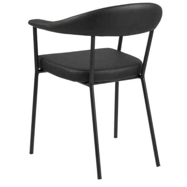 Chaise De Salle à Manger Hava Similicuir - Noir 7 Chaise De Salle à Manger Hava Similicuir - Noir – Image 7