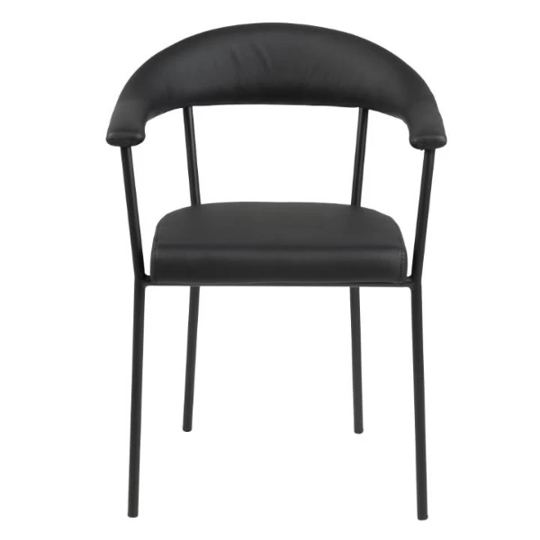Chaise De Salle à Manger Hava Similicuir - Noir 6 Chaise De Salle à Manger Hava Similicuir - Noir – Image 6