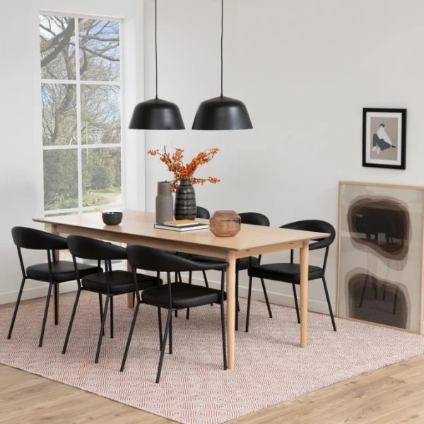 Chaise De Salle à Manger Hava Similicuir - Noir 3 Chaise De Salle à Manger Hava Similicuir - Noir – Image 3