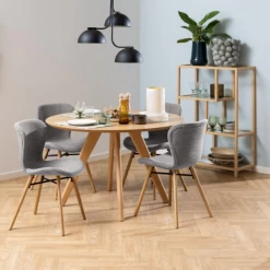 Chaise En Tissu Tilda Avec Pieds Obliques - Gris/chêne -Meubles Tables Et Chaises Shop Ontwerp zonder titel 2023 06 26T152307.916 7ffe