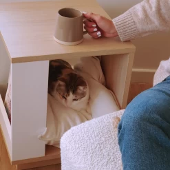 Table D'appoint Ellana 40 X 40 Cm 2 Niches-chêne Clair/blanc -Meubles Tables Et Chaises Shop Ontwerp zonder titel 2023 06 28T092510.308 1 dd6b