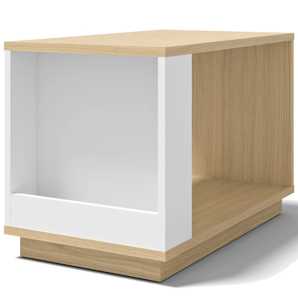 Table D'appoint Ellana 40 X 70 Cm 2 Niches-chêne Clair/blanc 10 Table D'appoint Ellana 40 X 70 Cm 2 Niches-chêne Clair/blanc – Image 10