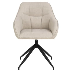 Chaise De Salle à Manger Brenda Pivotante - Beige/noir -Meubles Tables Et Chaises Shop Ontwerp zonder titel 2023 06 29T134221.159 9969