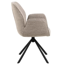 Chaise De Salle à Manger Pivotante Jarno Avec Accoudoirs - Beige/noir -Meubles Tables Et Chaises Shop Ontwerp zonder titel 2023 07 12T142259.078 bf64