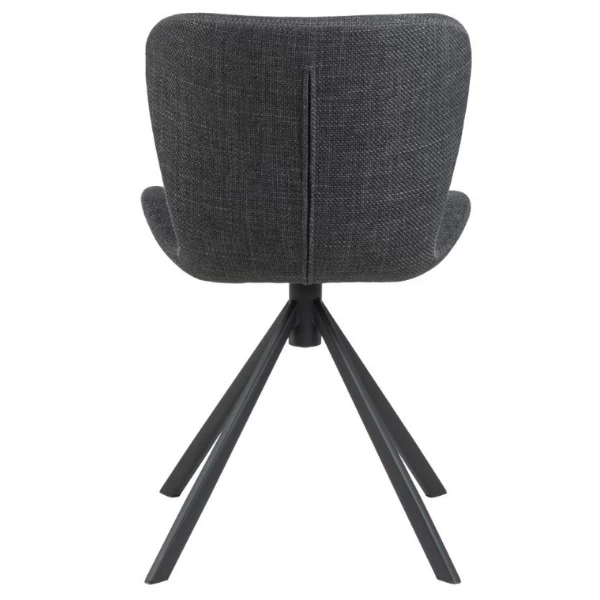 Chaise De Salle à Manger Pivotante Tilda Tissu - Anthracite/noir 7 Chaise De Salle à Manger Pivotante Tilda Tissu - Anthracite/noir – Image 7