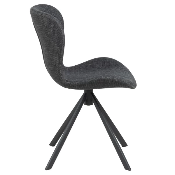 Chaise De Salle à Manger Pivotante Tilda Tissu - Anthracite/noir 8 Chaise De Salle à Manger Pivotante Tilda Tissu - Anthracite/noir – Image 8