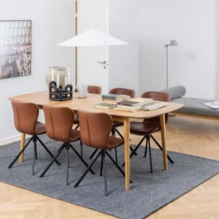 Chaise De Salle à Manger Pivotante Tilda Similicuir - Brun/noir -Meubles Tables Et Chaises Shop Ontwerp zonder titel 2023 07 13T150207.537 518d