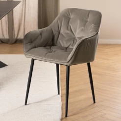 Chaise De Salle à Manger Lynn - Taupe/noir