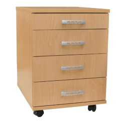 Caisson à Tiroirs Annevar 4 Tiroirs Et Plumier-hêtre