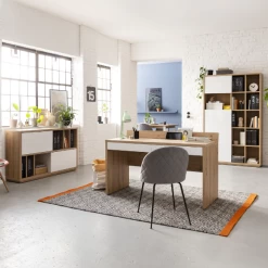 Bibliothèque Sorbonne Avec Deux Portes - Décor Chêne/blanc -Meubles Tables Et Chaises Shop Ontwerp zonder titel 2023 09 20T164425.673 c81b