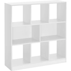 Bibliothèque Ouverte En Bois Blanc Avec Des Casiers, Meuble De Rangement Autonome, 97.5x30x100cm -Meubles Tables Et Chaises Shop Ontwerp zonder titel 2023 09 21T130112.649 aaae