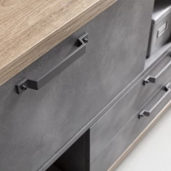 Buffet Faber 140cm Avec Porte Abattante Et Deux Tiroirs - Décor Chêne/aspect Béton -Meubles Tables Et Chaises Shop Ontwerp zonder titel 2023 09 21T165547.540 9326