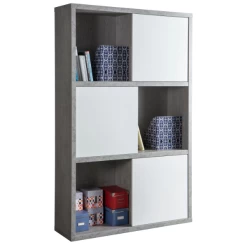 Armoire à Classeurs Prato 120cm Avec Deux Portes Coulissantes - Béton/blanc Brillant -Meubles Tables Et Chaises Shop Ontwerp zonder titel 2023 10 04T135036.505 cb0c