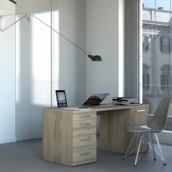 Bureau Morten Avec Quatre Tiroirs Et Armoire - Décor Chêne -Meubles Tables Et Chaises Shop Ontwerp zonder titel 2023 10 04T161938.027 4843