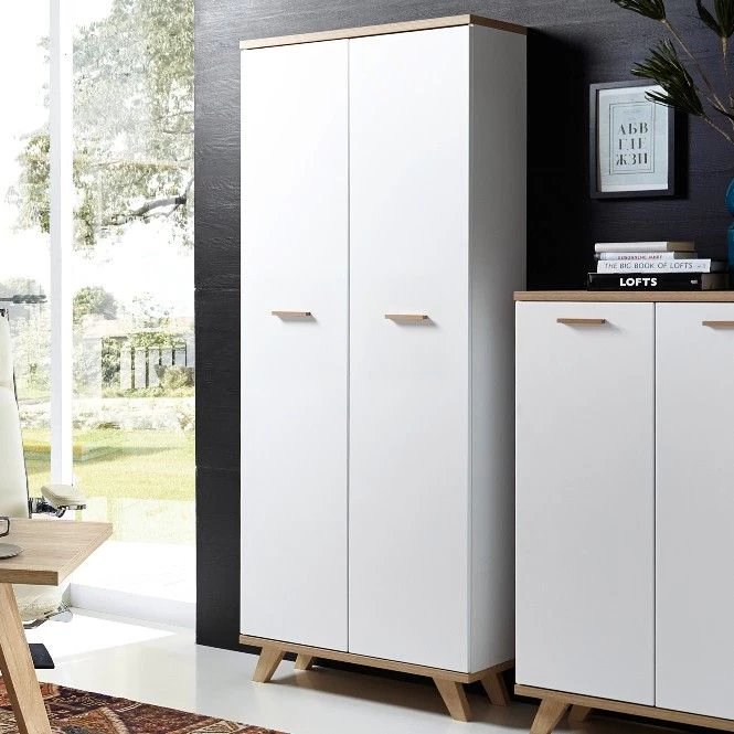 Bibliothèque/Armoire De Rangement Ousmane H193cm - Blanc 3 Bibliothèque/Armoire De Rangement Ousmane H193cm - Blanc – Image 3