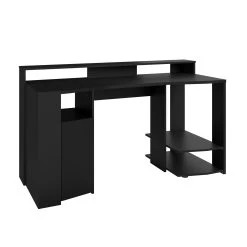 Bureau Gaming 152cm Avec Ruban LED - Noir -Meubles Tables Et Chaises Shop ROXXOR 6940 STAT C 1 8c23