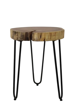 Table D'appoint Live Edge Moyen (tronc D'arbre)-acacia/fer -Meubles Tables Et Chaises Shop RW 101 2 a010