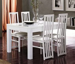 Table à Manger Roma 190x90 Cm Rectangle-blanc Brillant -Meubles Tables Et Chaises Shop Roma wit tafel 160 cm 40bc