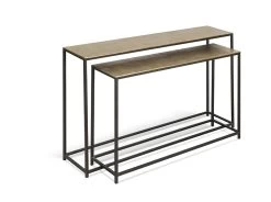 Lot De 2 Consoles Tuline - Doré/noir Métal -Meubles Tables Et Chaises Shop Rousseau 3919 console Tulsa 5 de95