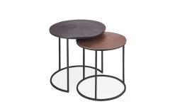 Lot De 2 Tables D'appoint Livv - Noir/bronze -Meubles Tables Et Chaises Shop Rousseau 3952 salontafel table basse Livios 5 c9ea