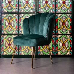 RICHMOND Chaise Chiesa Velours - Noir/or