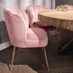 RICHMOND Chaise De Salle à Manger Chiesa Velours - Rose/or 12 RICHMOND Chaise De Salle à Manger Chiesa Velours - Rose/or -Meubles Tables Et Chaises Shop S4445 PINK VELVET 0728