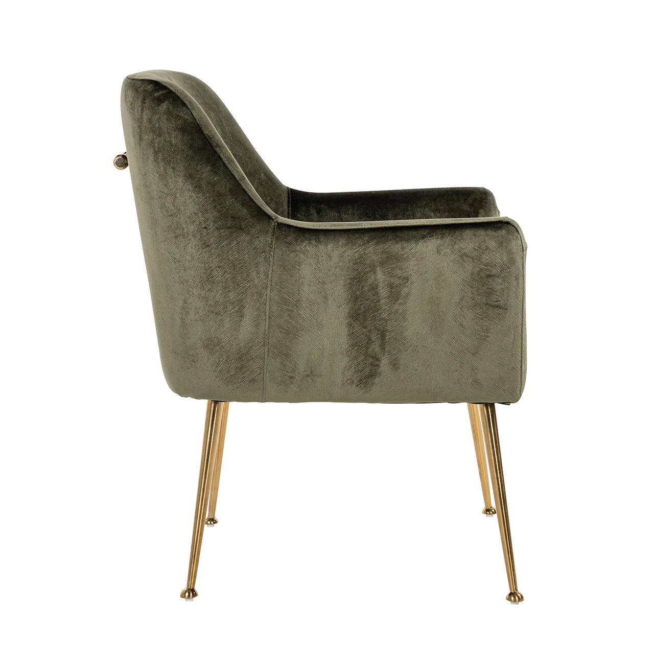 RICHMOND Chaise De Salle à Manger Hubbs Velours - Vert/or 6 RICHMOND Chaise De Salle à Manger Hubbs Velours - Vert/or – Image 6