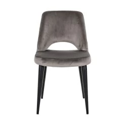 RICHMOND Chaise De Salle à Manger Tabas - Gris Pierre Avec Plumes