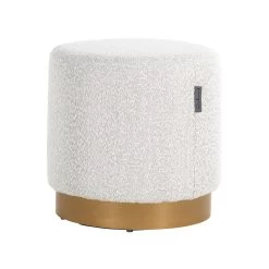 RICHMOND Pouf Emmely's ø42,5cm Bouclé - Blanc