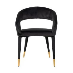 RICHMOND Chaise De Salle à Manger Heleen Velours - Anthracite