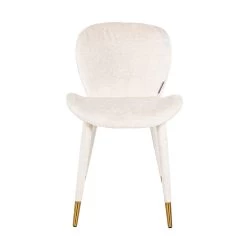 RICHMOND Chaise Darras Chenille - Blanc -Meubles Tables Et Chaises Shop S4543 FR WHITE CHENILLE 5 8d1d