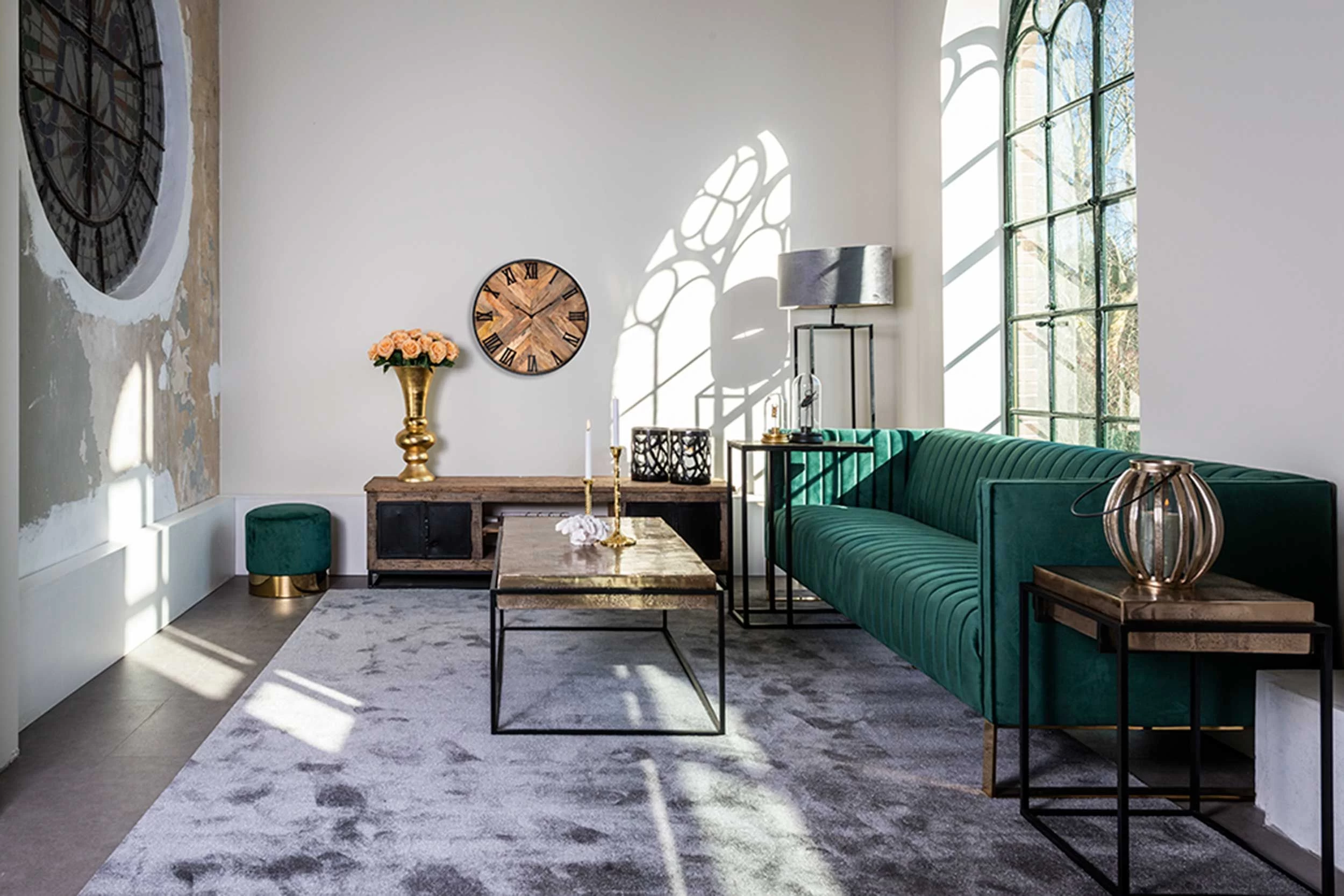 RICHMOND Table D'appoint Cadis 42x42cm - Or Champagne 6 RICHMOND Table D'appoint Cadis 42x42cm - Or Champagne – Image 6