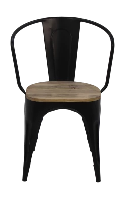 Chaise Café Industrielle Tap - Bois De Manguier/fer -Meubles Tables Et Chaises Shop SI 105 1 6990