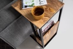 Table D'appoint Rick 68cm Avec Porte-revue - Bois De Manguier/fer -Meubles Tables Et Chaises Shop SI MRWD 11 207b