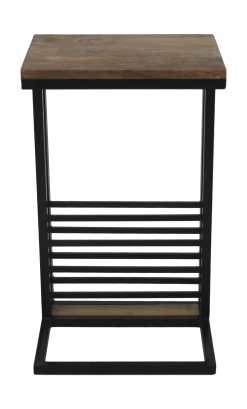 Table D'appoint Read 65cm Avec Porte-revue - Bois De Manguier/fer -Meubles Tables Et Chaises Shop SI STMR 2 d9e1