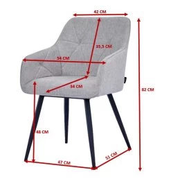 Chaise De Salle à Manger Gibson - Gris -Meubles Tables Et Chaises Shop STELLA DC 1007 AFMETINGEN 38a7