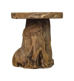 Tabouret Block Avec Siège-bois De Racine/teck Tronc D'arbre -Meubles Tables Et Chaises Shop STRT 6 3184