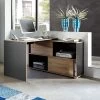 Bureau D'angle Tyson 120 X 120cm - Anthracite/chêne