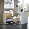 Bureau D'angle Tyson 120 X 120cm - Blanc/chêne