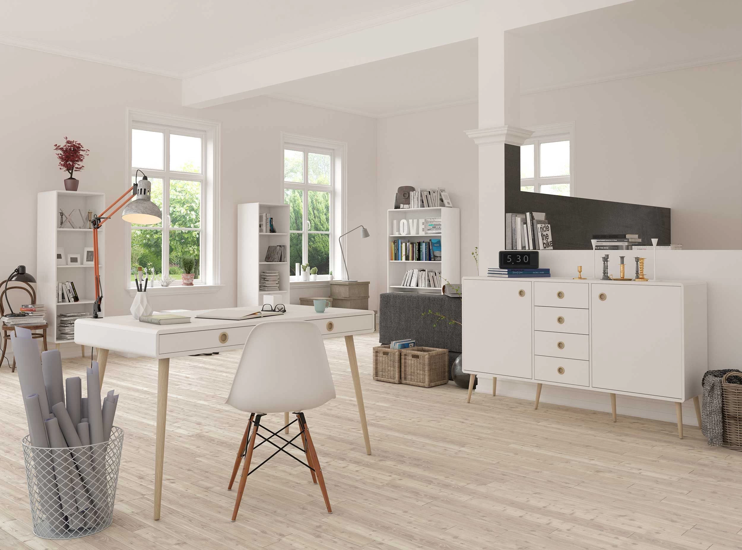 Bureau Linz 114cm - Blanc 2 Bureau Linz 114cm - Blanc – Image 2